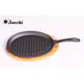 Preseasoned Cast Iron Fajita conjunto com LFGB FDA SGS